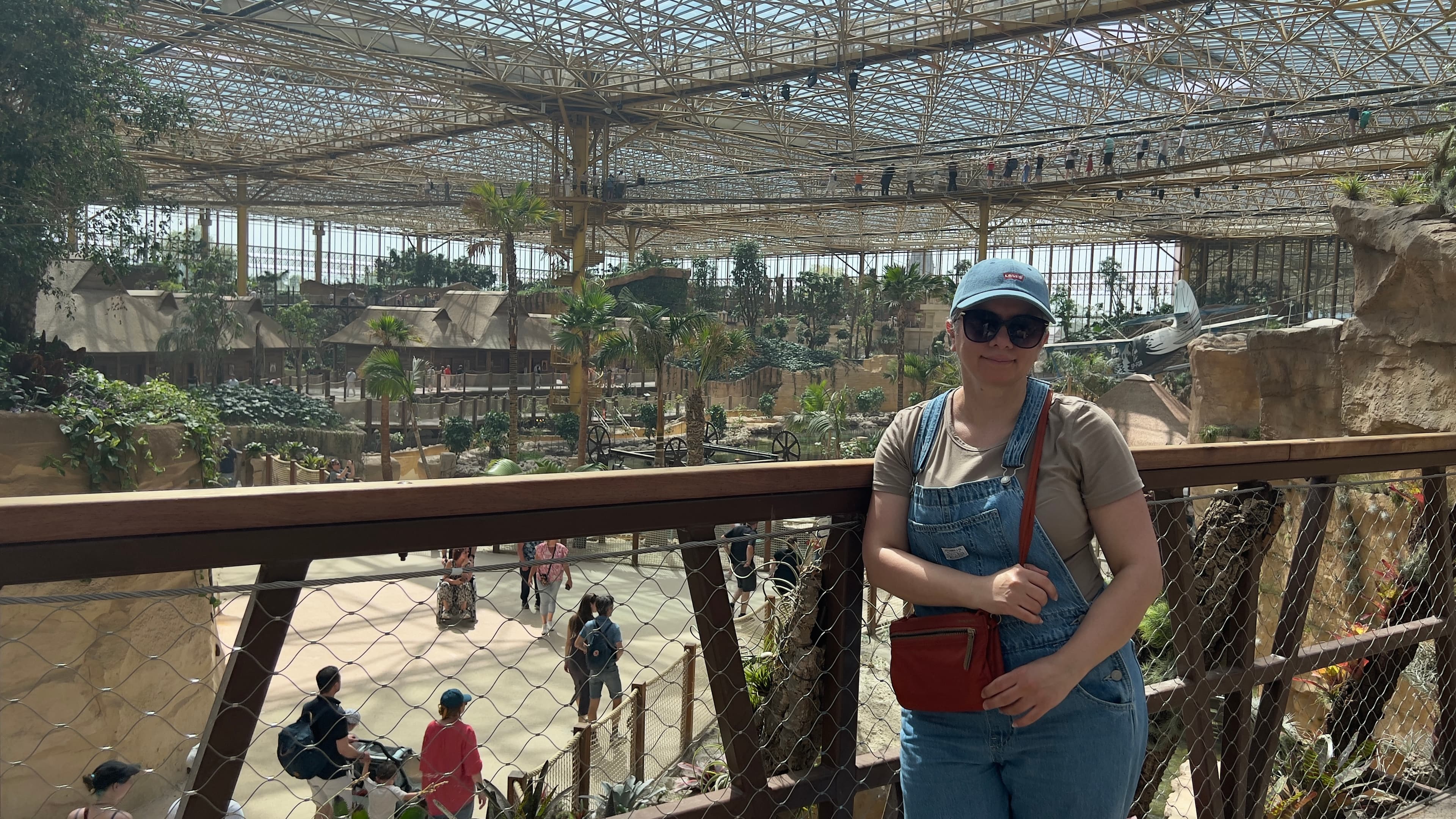 Edenya indoor biosphere zone with glass roof at Pairi Daiza Belgium